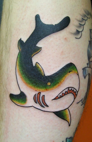 old school shark tattoo