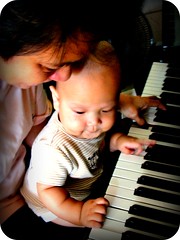 Timmy and his Nonna play the piano