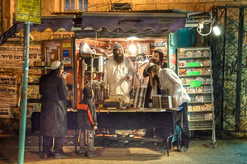 Man Selling Books in Meah Shearim