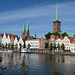 Lübeck: Altstadt from Trave Rivers