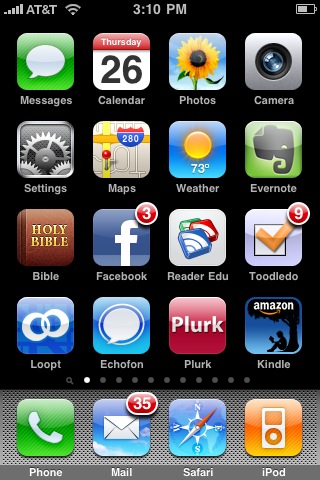 My current iPhone home screen