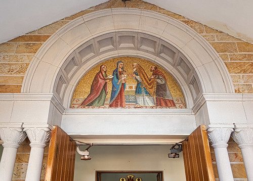 Saint Mary Roman Catholic Church, in Trenton, Illinois, USA - mosaic of the Presentation
