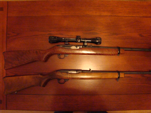 44 magnum rifle ruger. The top rifle is the Model 44