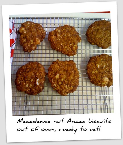 Finished macadamia Anzac biscuits