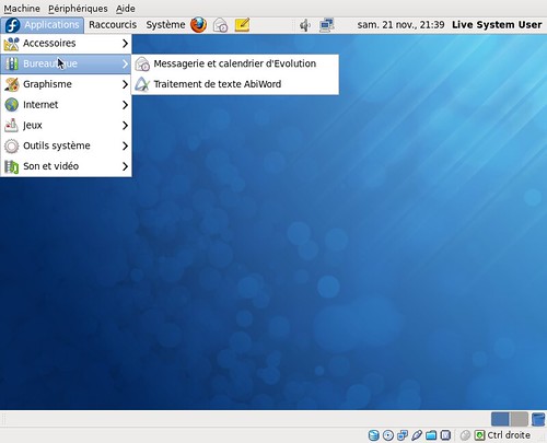 OpenOffice.org absent de la version live de la Fedora 12