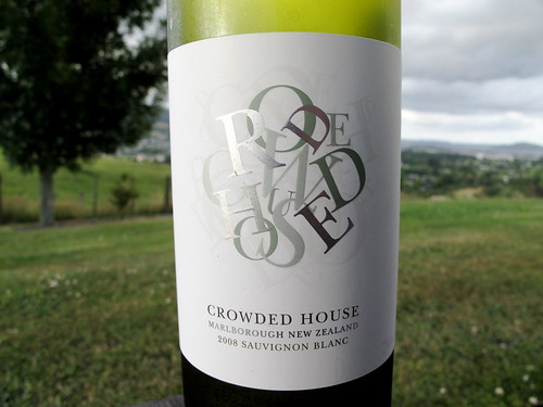 Sauvignon Blanc Label. Crowded House Sauvignon Blanc Front Label. There is both a white and red version of Crowded House. We got the white for our last night on the North Island.