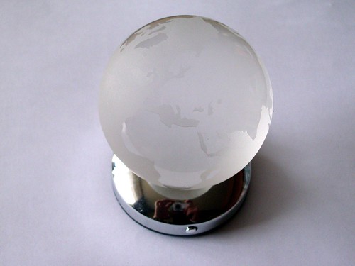 Illuminated glass globe