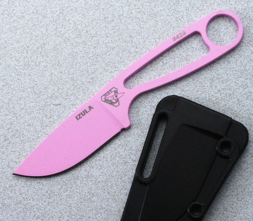 ESEE Knives IZULA (Pink) Neck Knife and Sheath Only, 6.25" Overall