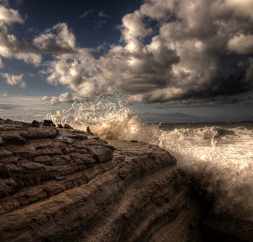 フリー画像|自然風景|海岸の風景|波の風景|水しぶき|HDR画像|フリー素材|