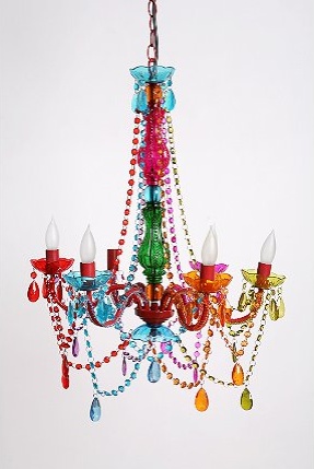 Colorful chandelier from Urban Outfitters