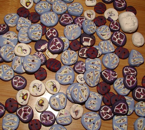 handmade buttons and beads