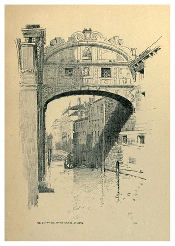 018-El lado soleado del puente de los suspiros-Venice  a sketch-book 1914- Richards Fred