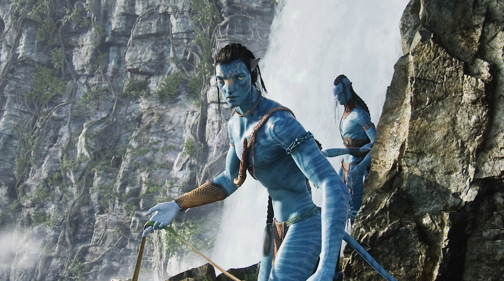 Avatar na'vis en la cascada