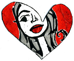 heart shaped - red lips