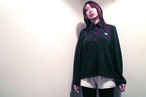 Naoko - QOS Grey Wool Polo Shirts