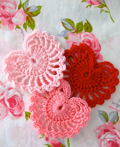 Valentine Hearts by sarah london textiles.