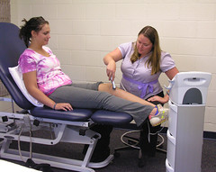 Physical Therapist Maryclaire Capetta (right)