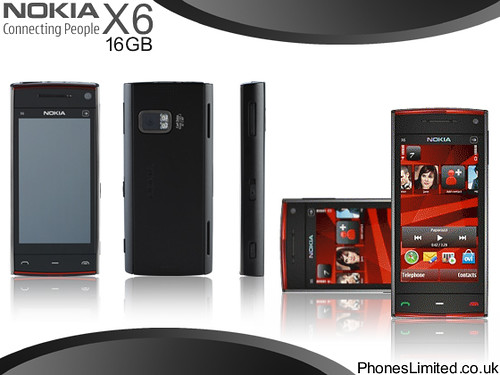 Nokia X6 Blue Color. Red Black Nokia X6 16GB