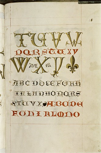 A scroll alphabet. e
