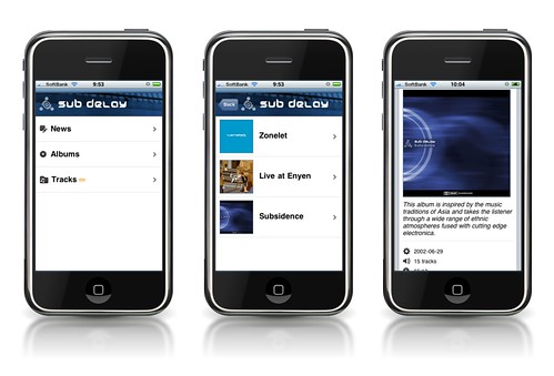 subdelay.com iPhone interface