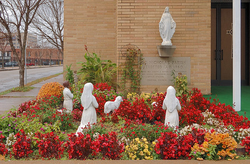 Saint Nicholas Roman Catholic Church, in Saint Louis, Missouri, USA - Marian garden