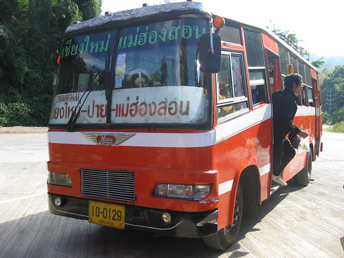 Our trusty bus on the ride to Pai
