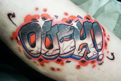  grafitti ouch tattoo 