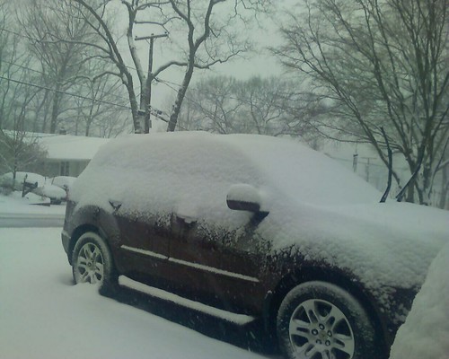 Spot the car! We have about 6 inches of snow now and more falling!