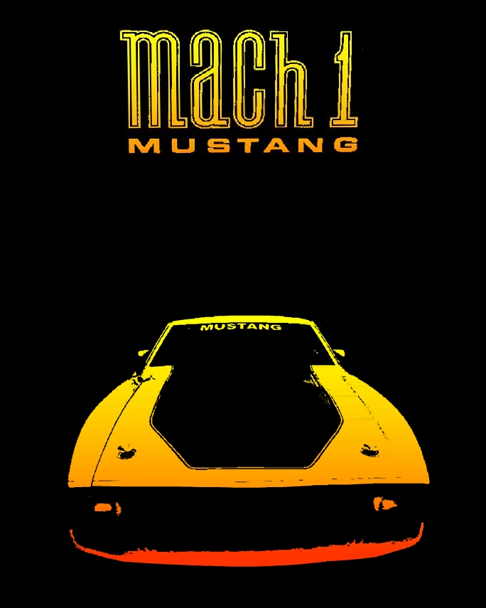 poster para imprimir del ford mustang mach 1 americano clasico