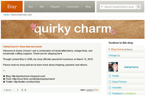 Quirky Charm @ Etsy