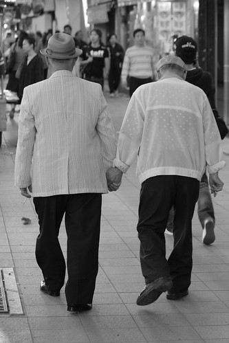 Old Men Holding Hands