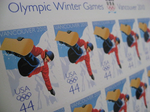 2010 Olympics Snowboarder Stamps