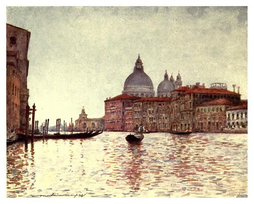 008-Gran Canal con las torres de Dogana al fondo-Venice – 1904-Dorothy Menpes