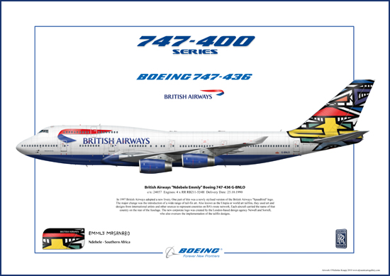 British Airways Ndebele Emmly Boeing 747-436 G-BNLO