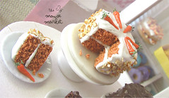 Spiced Carrot Cake with Chopped Walnuts (1/12 scale)