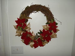 POINSETTIA WITH GOLD AND SILVER