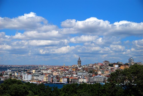 view of beyoglu from topkapi palace, istanbul
