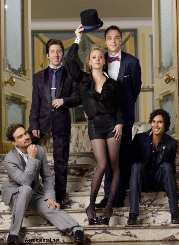 Los de The Big Bang Theory en un poster vestidos de manera formal