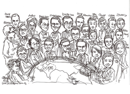 Group caricatures for Morgan Stanley APB F&N Heneiken - draft 1