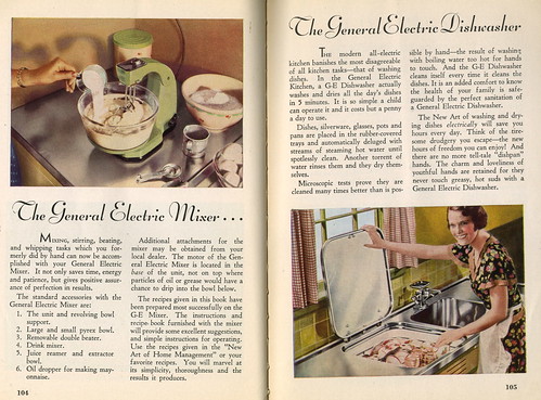 The New Art cookbook, 1934: Mixer and dishwasher