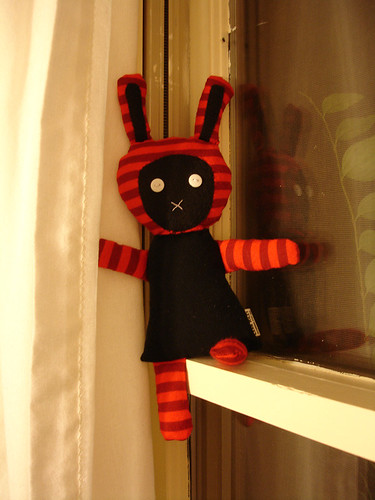 A Plush a Day Challenge: Day 5 - Goth Bunny
