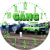 Team Gang Green Truck Pulling Clock