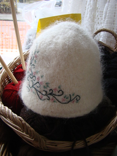 Felted Embroidered hat