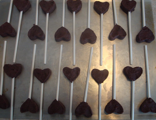 Heart shaped cake pops
