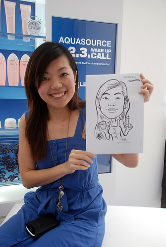 Caricature live sketching for Biotherm Roadshow Loreal - 1