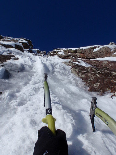 Yeah! A few good sticks up thin snice/ice on the first pitch of Silk Road.