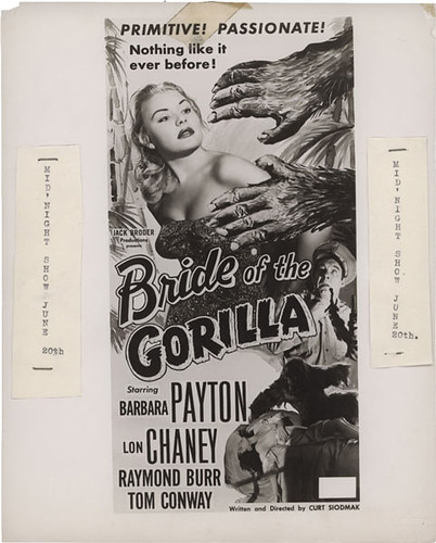 BRIDE OF THE GORILLA (1951) Local Ad mash-up proof