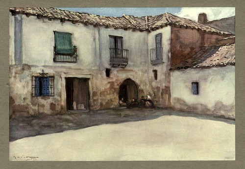 003-Casas antiguas en Almázan-Soria-An artista in Spain 1914- Michael Arthur C.
