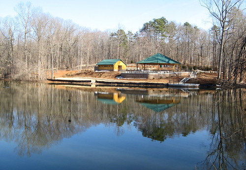 Pond and park shelter