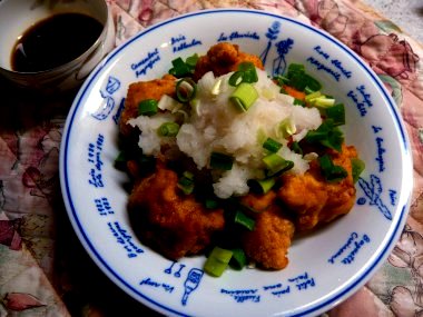 Articole culinare : karage cu oroshi daikon si ponz